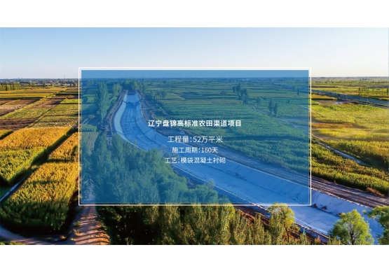 遼寧盤錦高標準農(nóng)田渠道項目